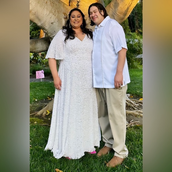 ASOS SEQUINED WEDDING GOWN size 20 - Picture 12 of 15